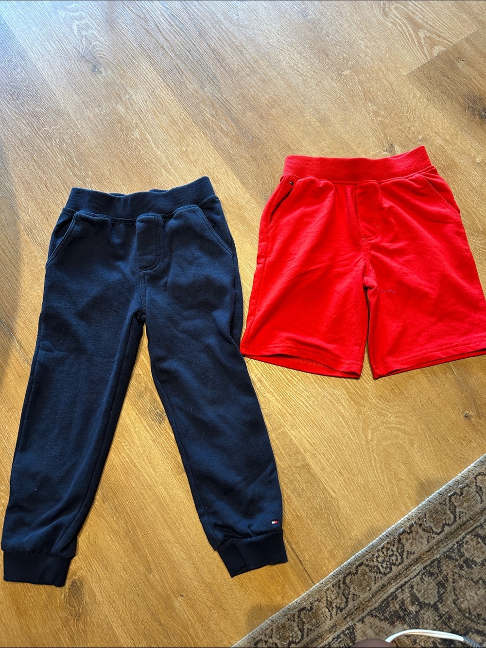 Tommy Hilfiger Navy Joggers and Red Shorts Set